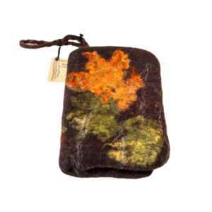 Orange, Green, and Brown Wristlet Handbag - Image 2