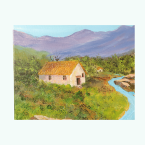 I Had a House Beside a Stream Acrylic Painting - Image 3