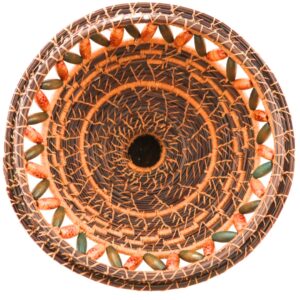 Pine Needle Basket with Beaded Lid - Image 4