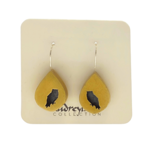 Tiny Shadowbox Owl Earrings