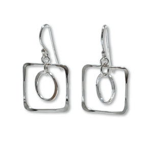 Circle/Square Earrings