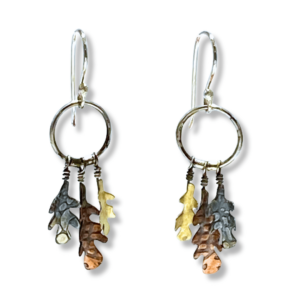 Circle Leaf Earrings