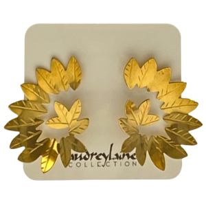 Large Spiral Ginger Stud Earrings
