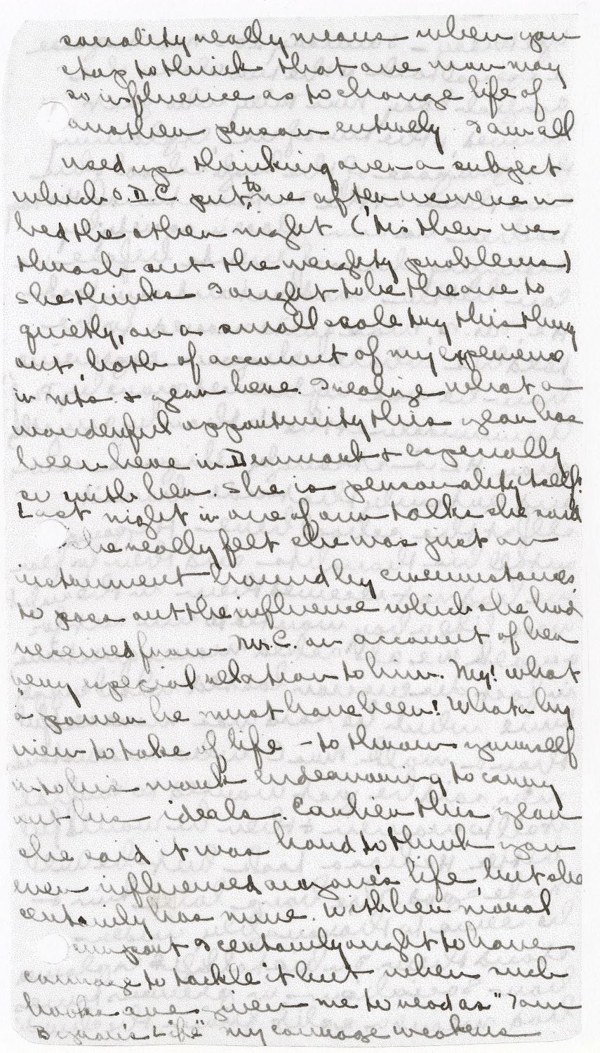 handwritten journal page