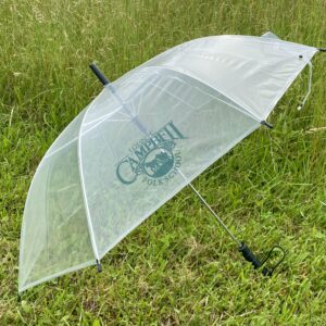 Clear Plastic Logo Umbrella - Image 3