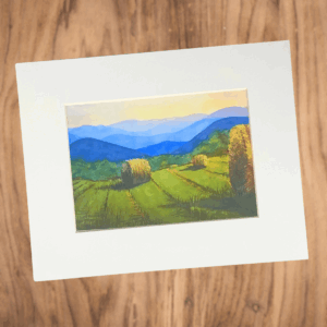 Suzy Deslauriers Print - Hay Bales (5 x 7 print / 8 x 10 mat)
