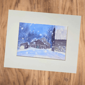 Suzy Deslauriers Print - Blacksmith Winterland (5 x 7 print / 8 x 10 mat)