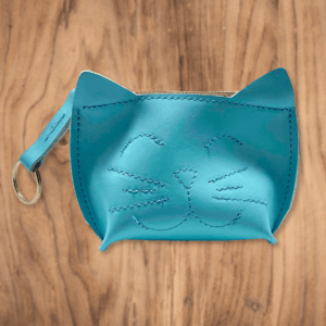 Leather Kitty Wristlet